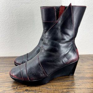 Naot Black Over Red Leather Boots EU 42 Size 11